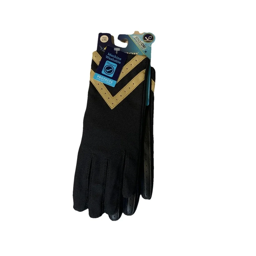 Isotoner Black L/XL Smart Dri & Touchscreen‎ Technology Gloves Women's